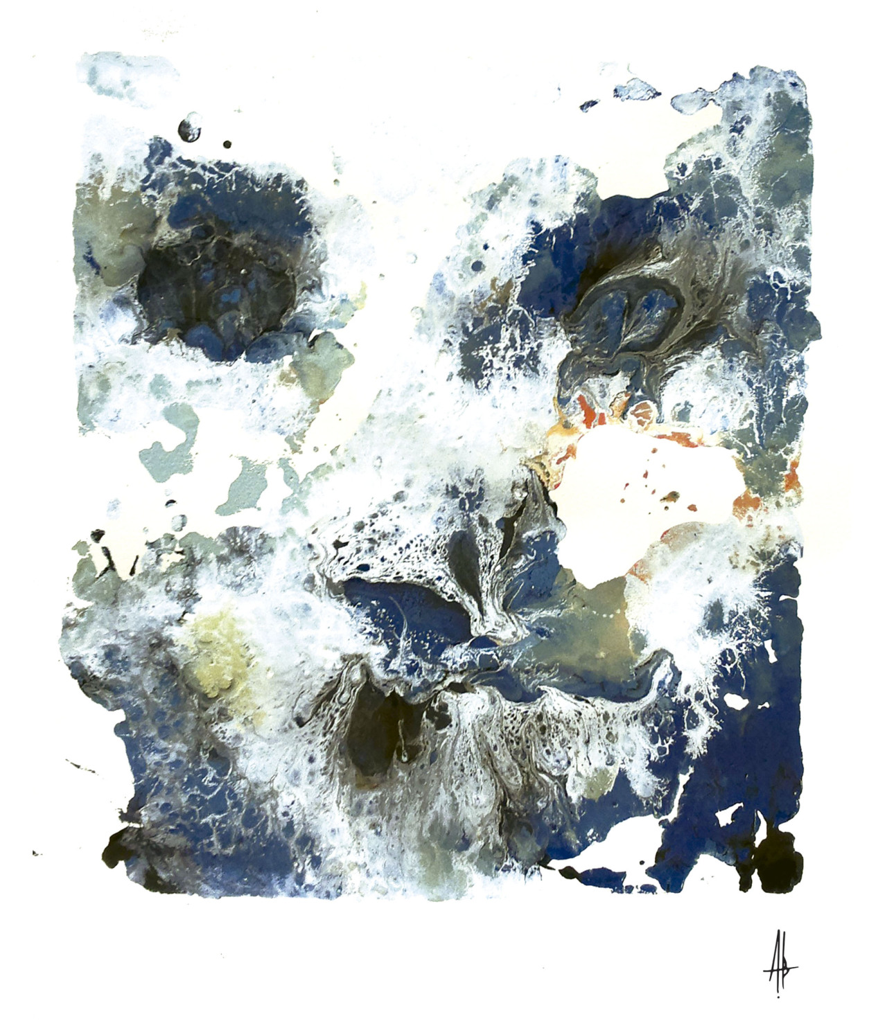 Monotipo abstracto de Andrea Brotons realizado en 2013